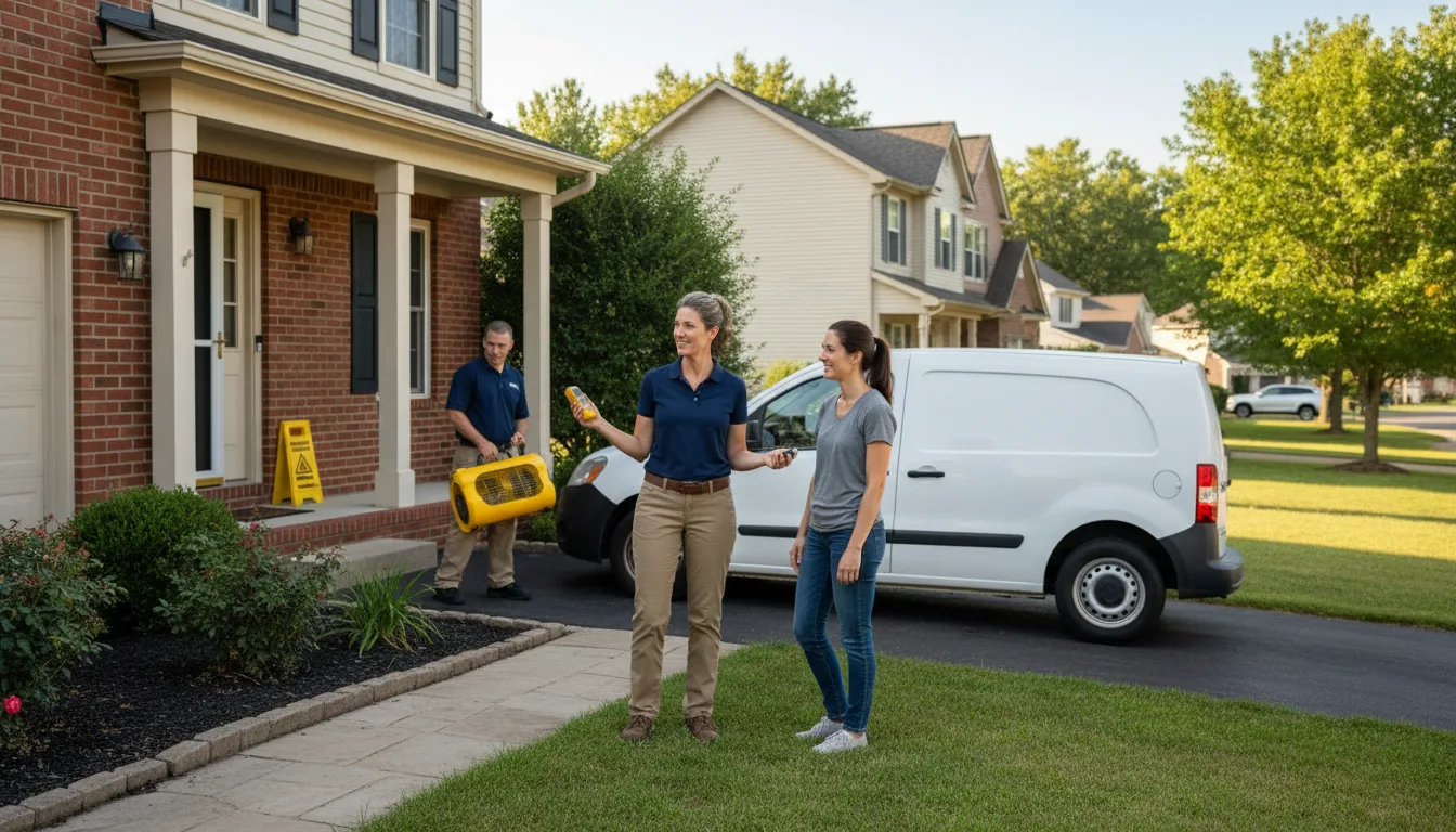 Water restoration image for Dehumidification And Cleanup Services in Sharpsville, IN